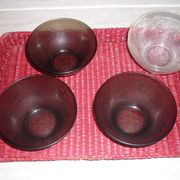 5 stylized flower bowls Vereco 60-70