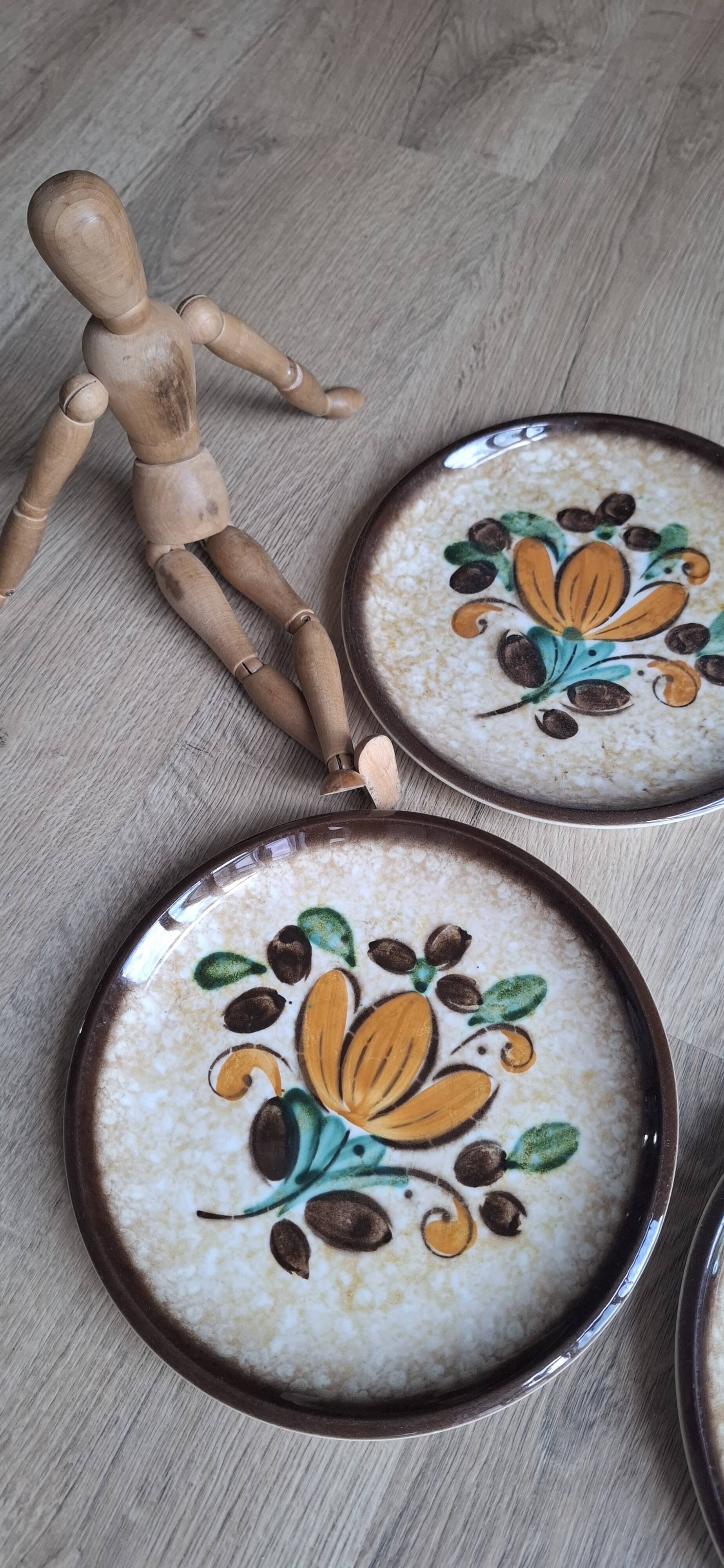 Set of 4 dessert plates Corfu Boch 1966