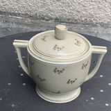 Antique porcelain sugar bowl and milk jug from the Royal Factory of Limoges, France