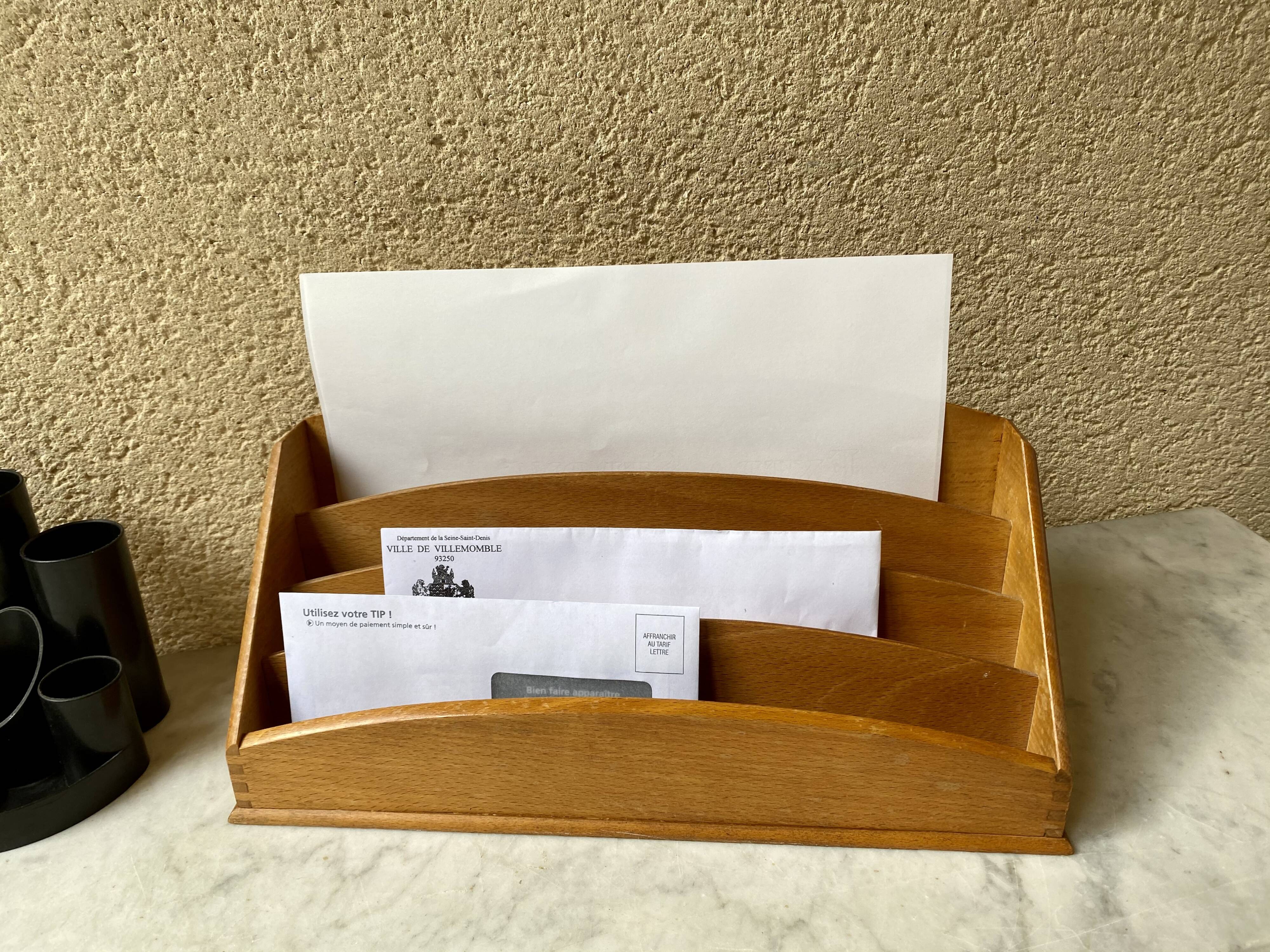 Range office mail massive blond blond vintage 60s workshop