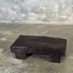 Small stool, black solid teak accent stool wabi-sabi L30 W8.5 H6.