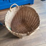 Basket, vintage woven wicker pot cover
