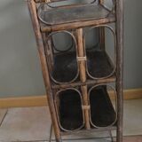 Brown rattan shelf