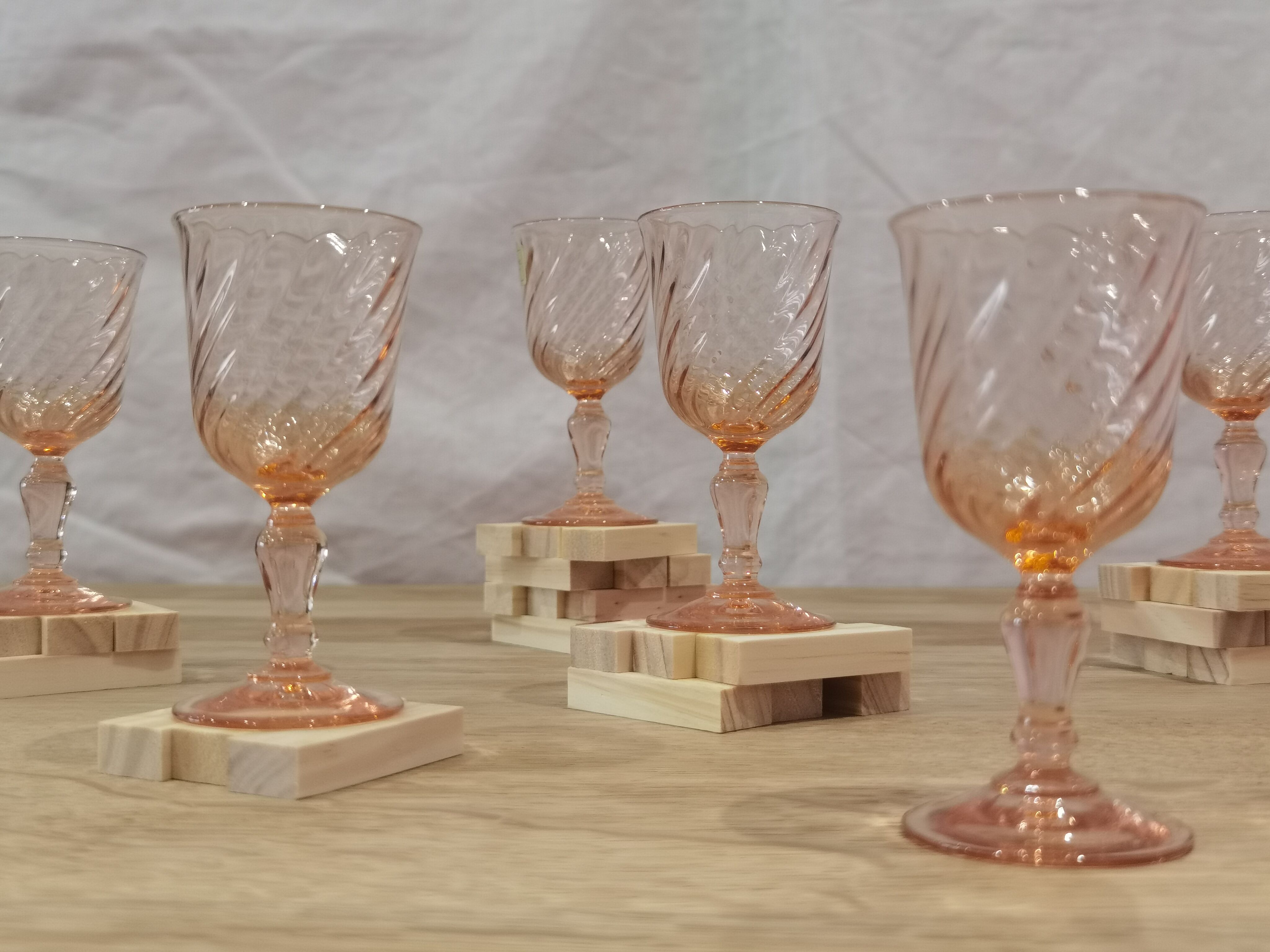 Set of 6 Luminarc Rosaline liqueur/port glasses
