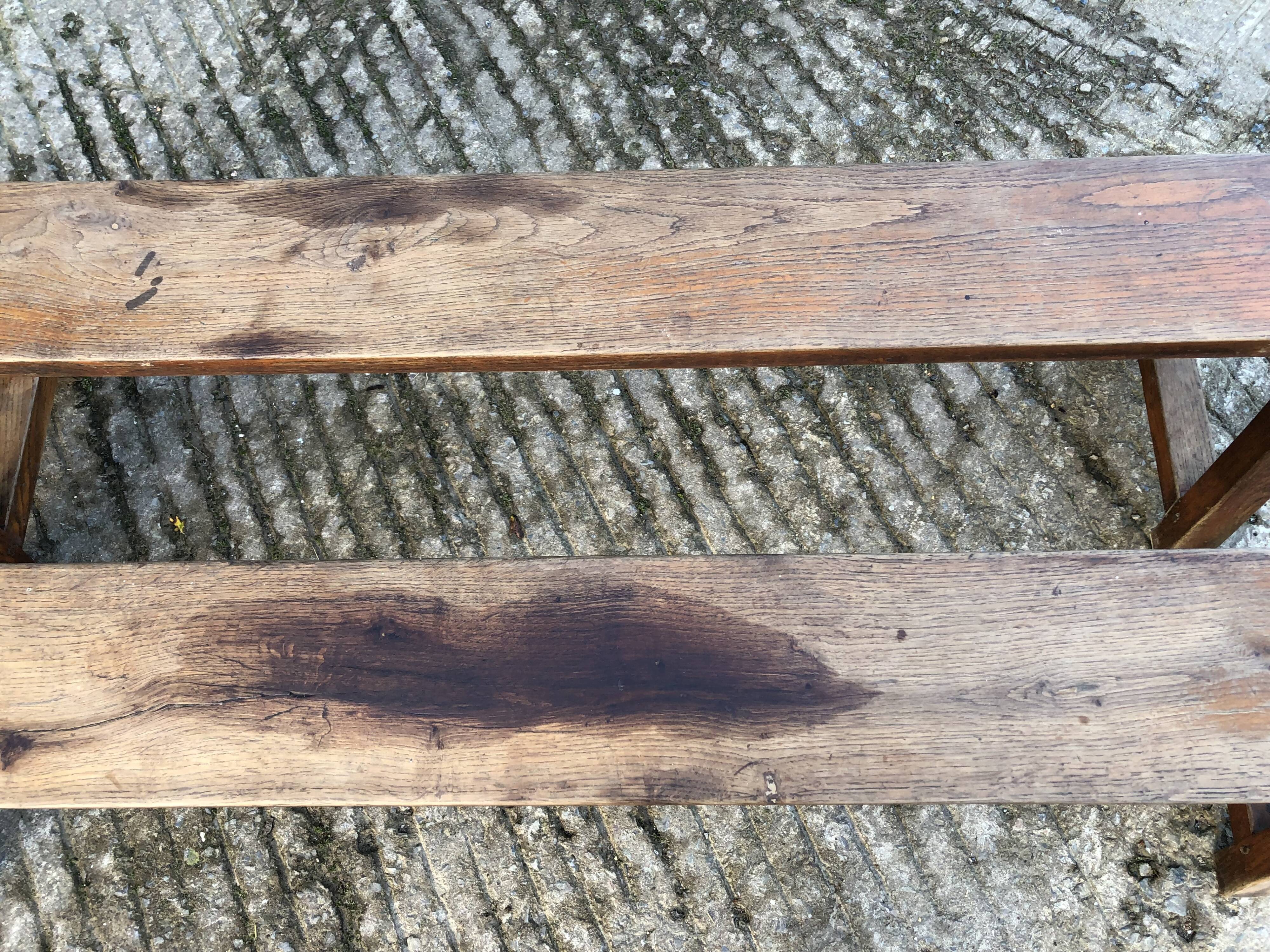Pair of antique oak benches