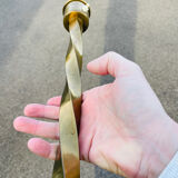 Vintage tripod lamp foot twisted brass