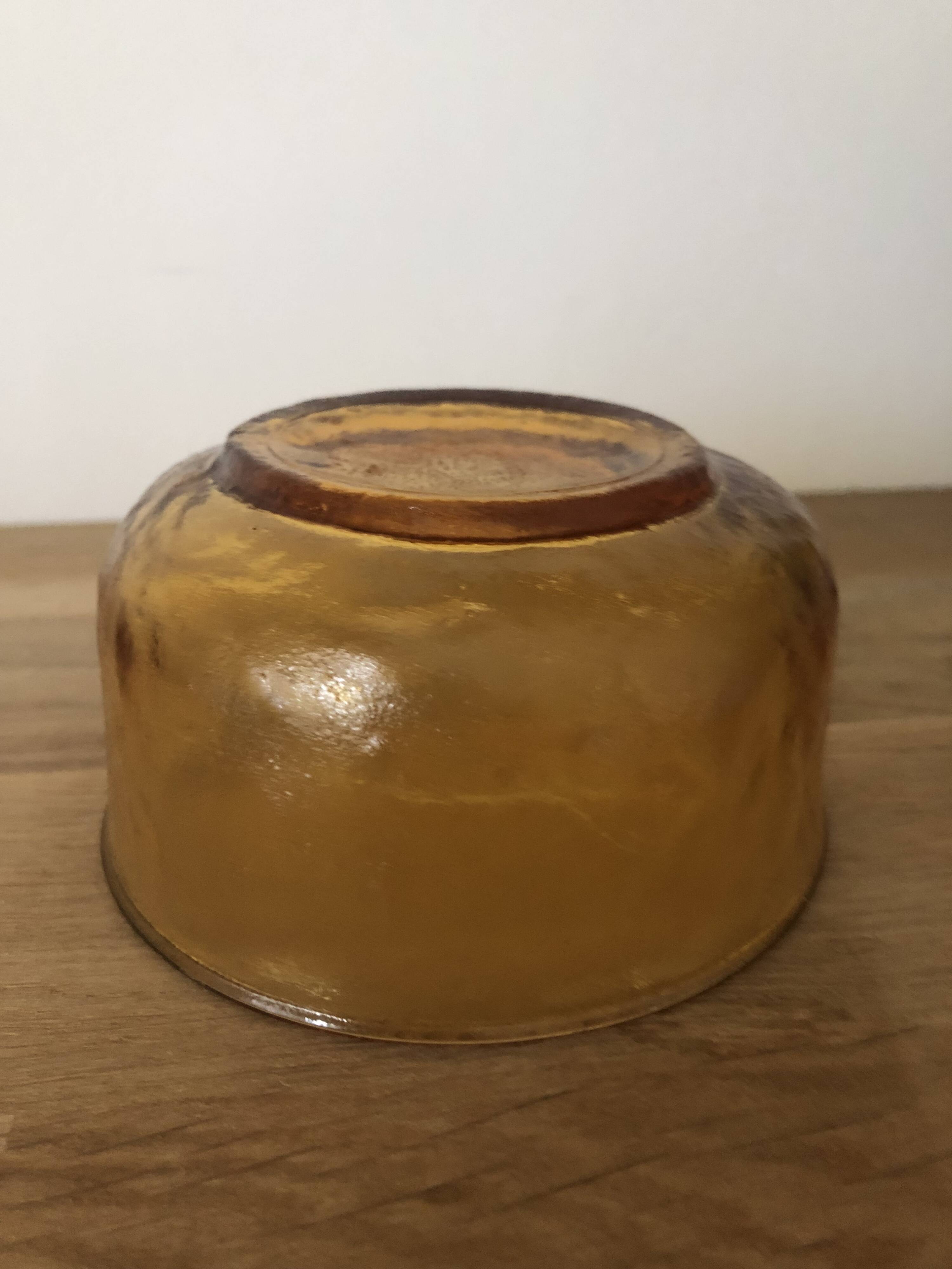 Lot de 4 petits bols marron ambré vintage L'alsacienne biscuits