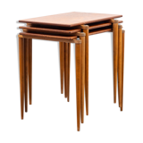 Set of three tables gigognes years teak, Edition Opal, Vintage