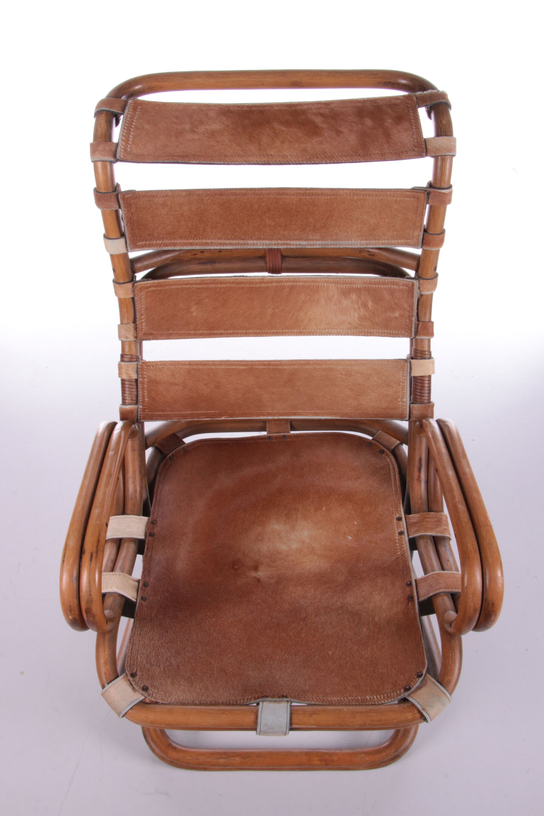 Tito Agnoli Relax chair made of Bamboo and leather, 1960