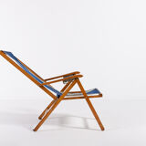 Italian foldable chaise longue by Fratelli Reguitti 1960