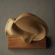 1980s carved applewood Abstract Sculpture
