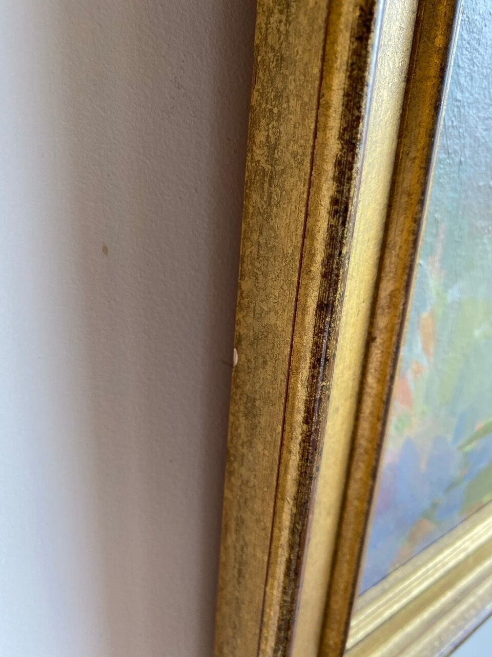 Antique painting, Still life with wild flowers, signed, 20th century