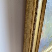 Antique painting, Still life with wild flowers, signed, 20th century