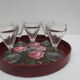 Lot de 5 verres à vin bistrot des années  50