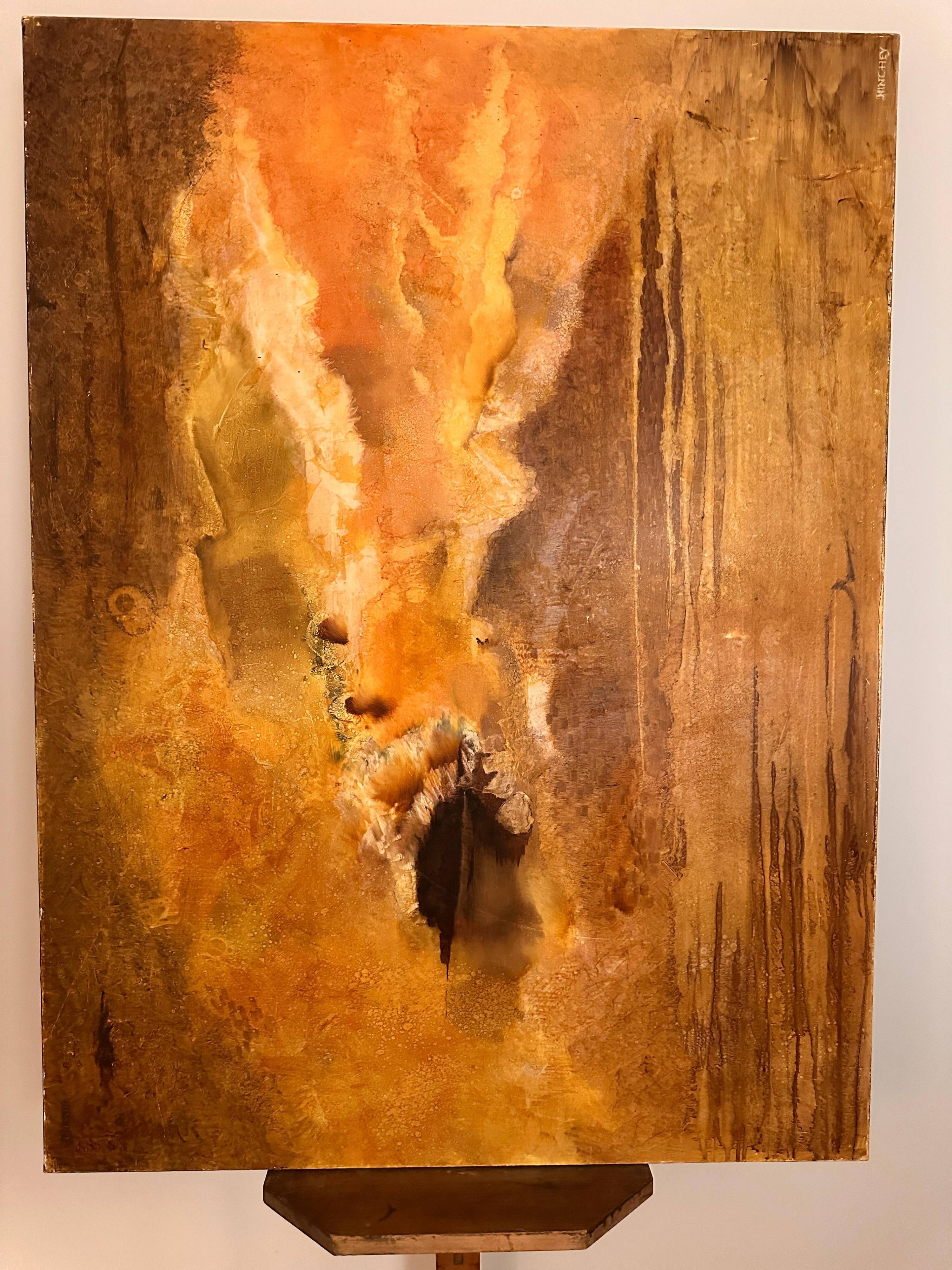 Large Abstract Painting by Walter Hinchey, Oil on Canvas, Signed, 2005