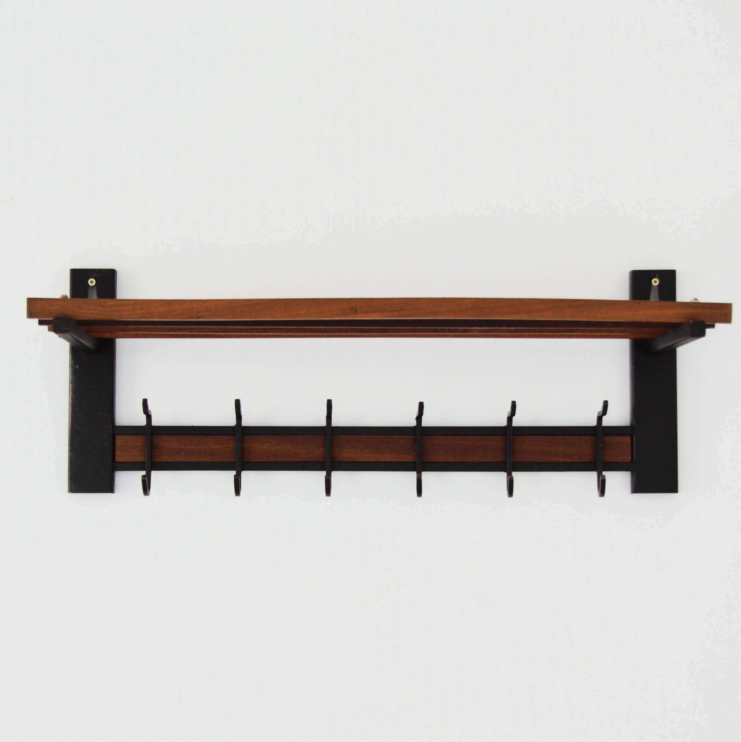 Vintage 1950s Scandinavian coat rack / hat rack