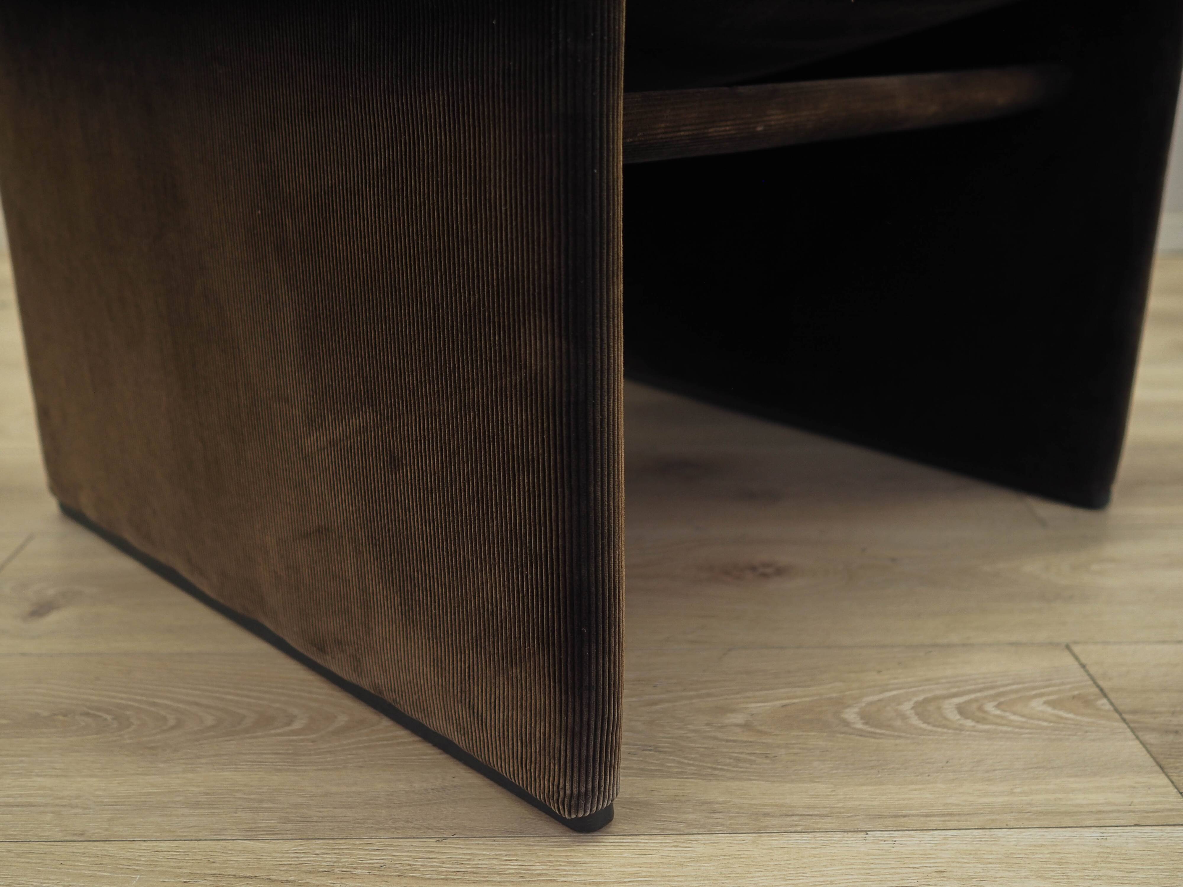Corduroy armchair, Italian design, 1970s, production: Italy