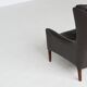 Pair of Durlet lounge chairs in brown leather Belgium 1960