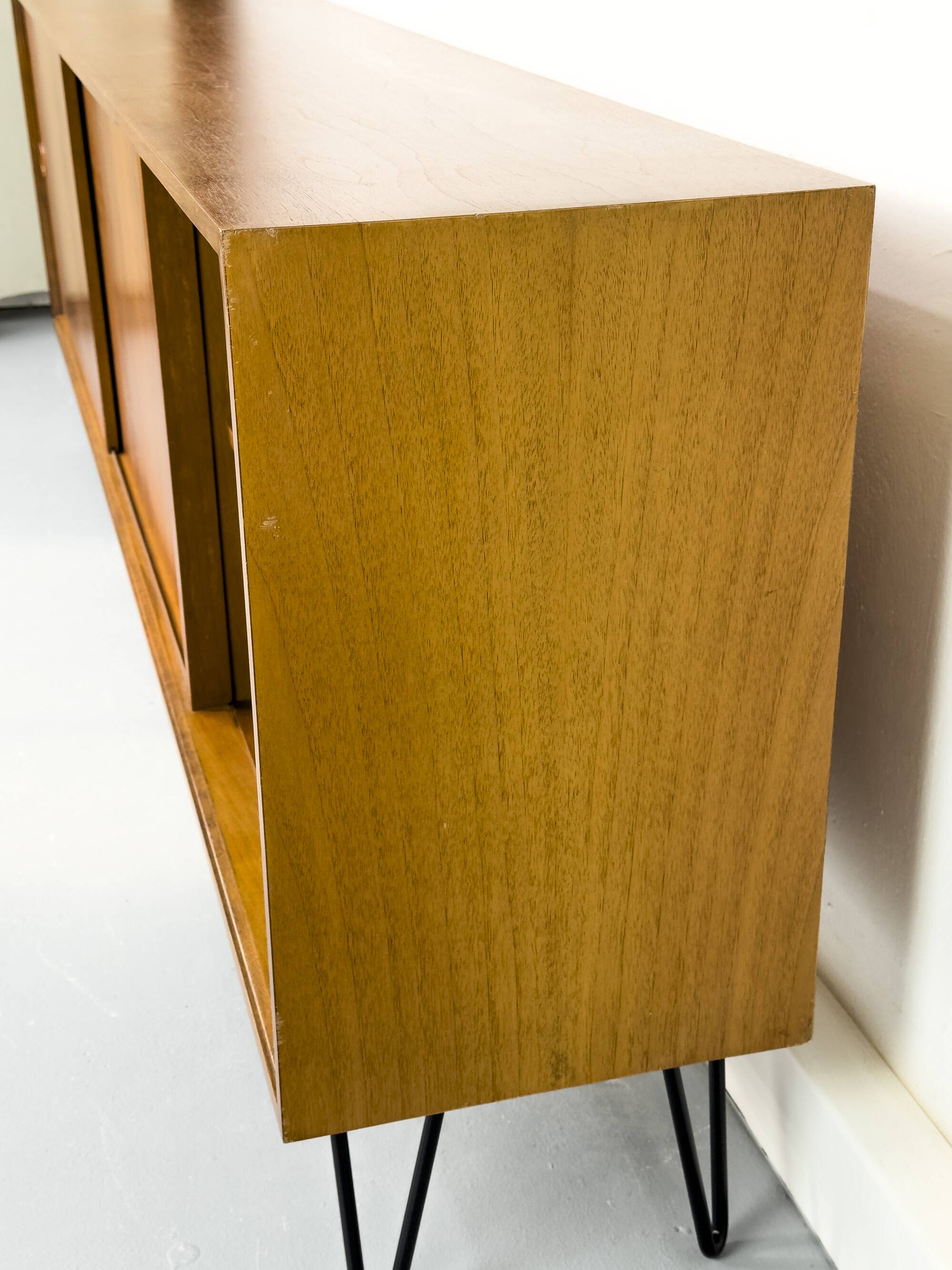 Walnut sideboard with sliding doors by Franzmeyer, 1959