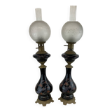Duo de lampe à pétrole XIXe siècle