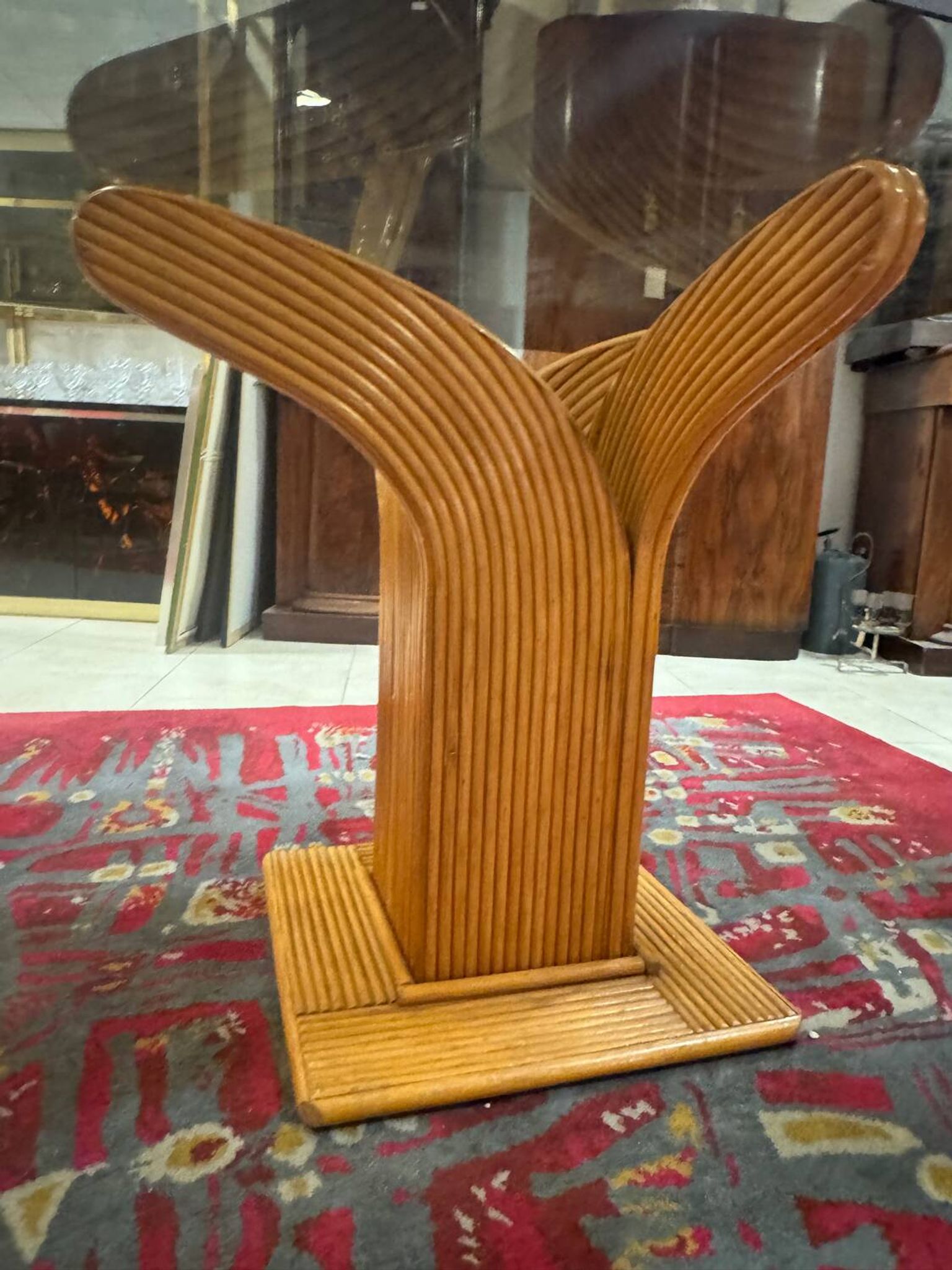 Grande table en rotin de Maurizio Mariani