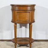 Small Beech Drum Table, Louis XVI style – 1920