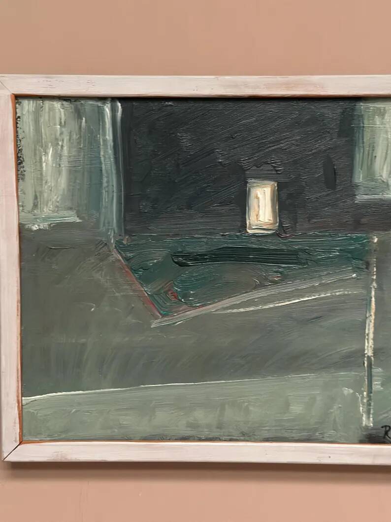 Original Swedish Oil on Hardboard – “Still Life” by Robert Svensson (1963–2016) – Signed – Vintage & Framed – 32.5 × 28.5 cm
