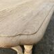 Raw wood farmhouse table