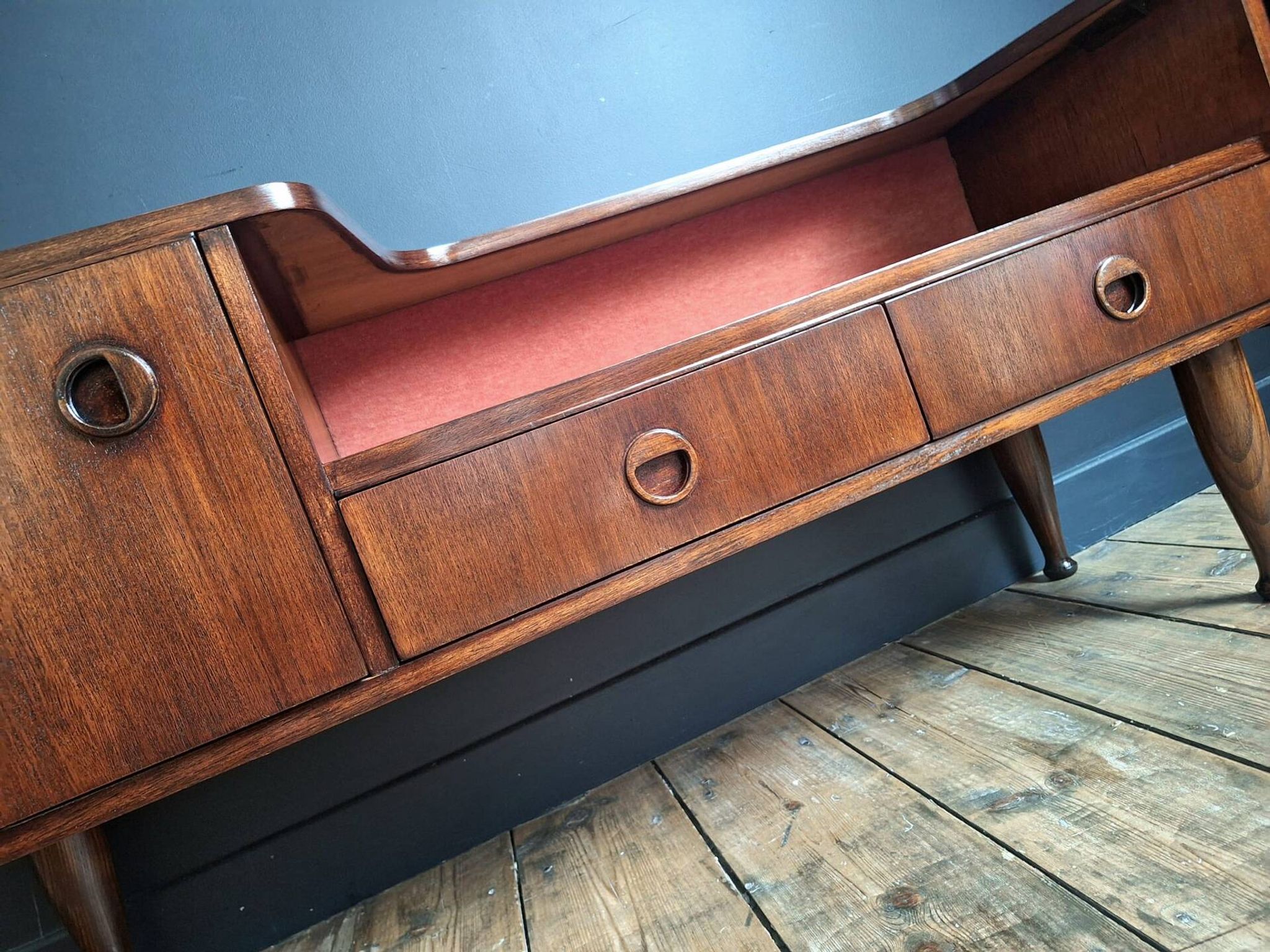 Vintage teak sideboard, antique TV unit.