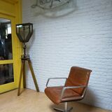 Cognac leather armchair by Delta 2000 for Wilkhahn, Germany, 1960s