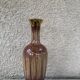 Soliflore vase in beige and gold glazed ceramic, numbered and vintage