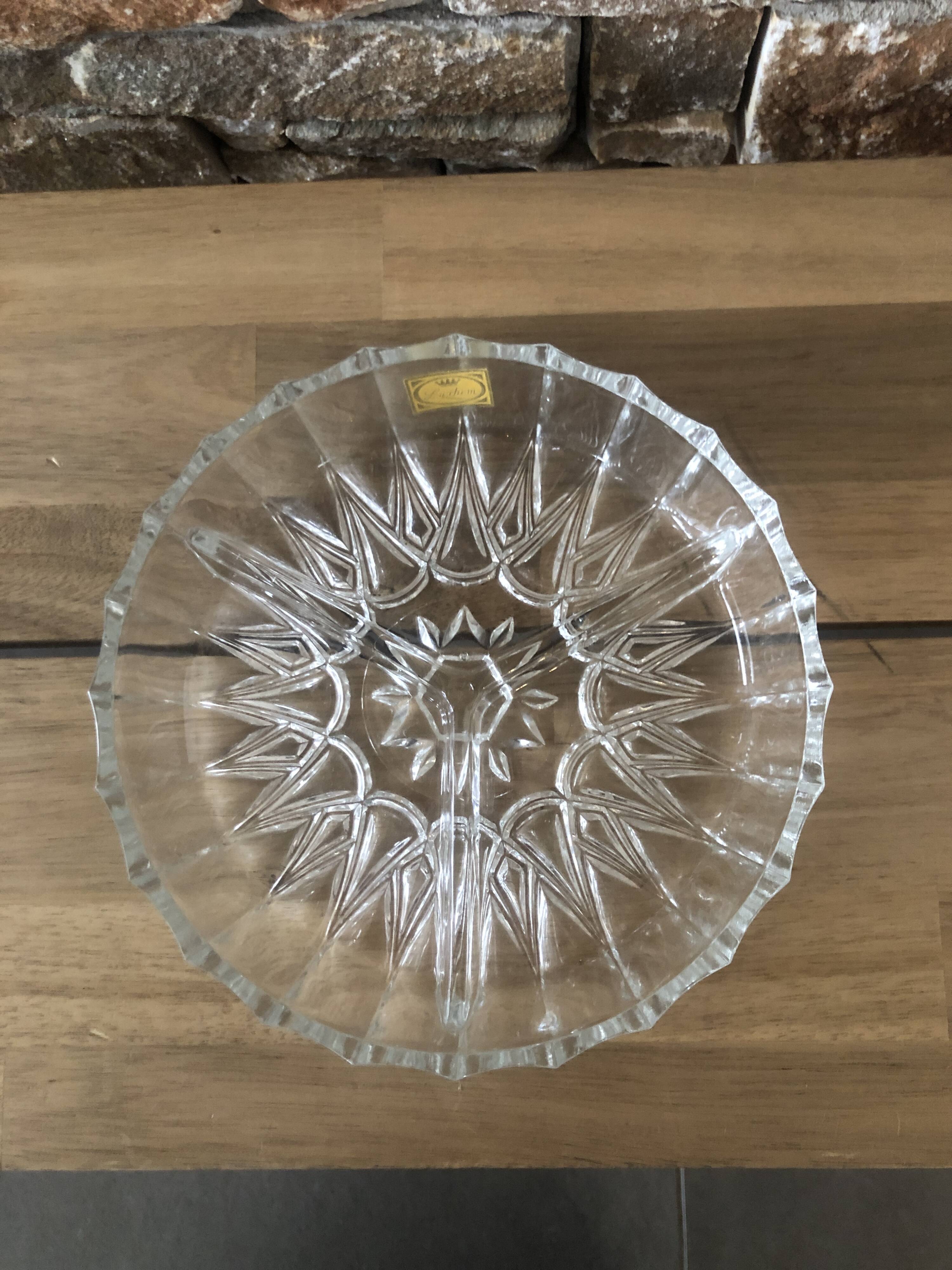 Luxhem 3-compartment crystal dish