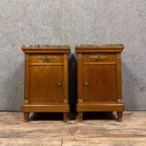 Pair of Empire style mahogany bedside tables circa 1920
