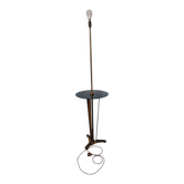 Art Deco lamp brass and black glass 260415