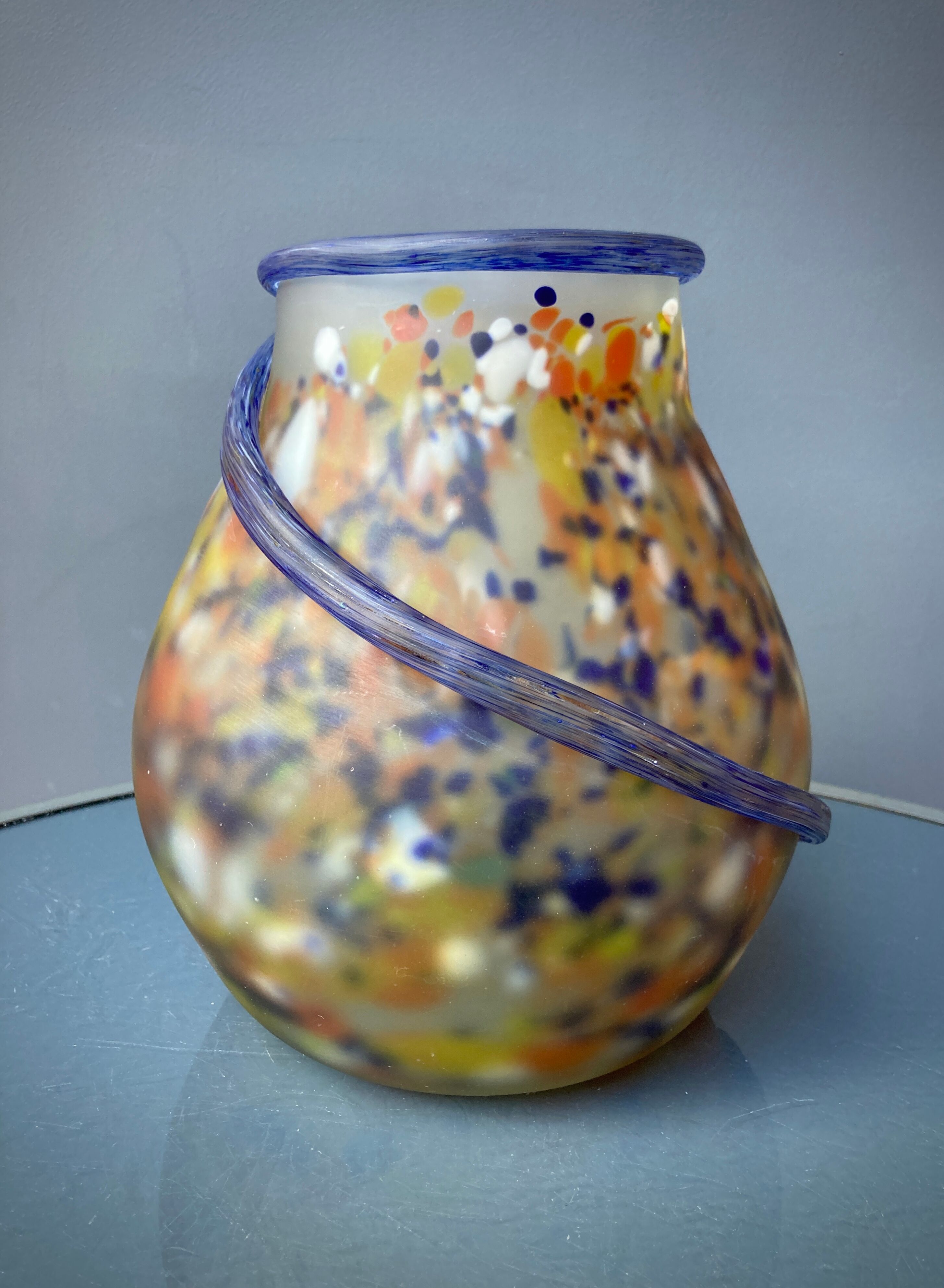 Art Deco vase in glass paste - Muller Frères Luneville