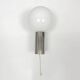 AKA Leuchten wall lamp, 1970s, Space Age chrome sphere, mid-century vintage