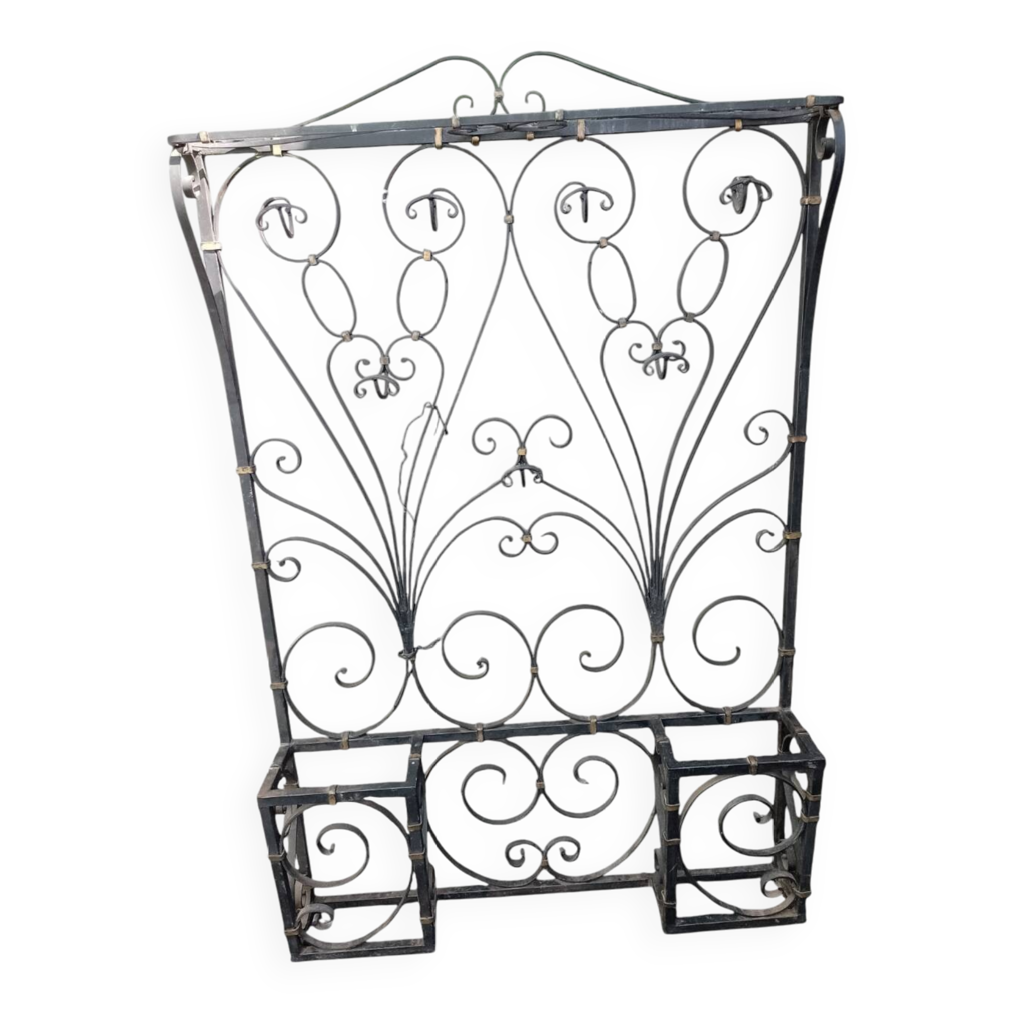 Wrought iron coat rack
