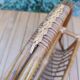 bamboo / rattan magazine rack, vintage, bohemian chic charm