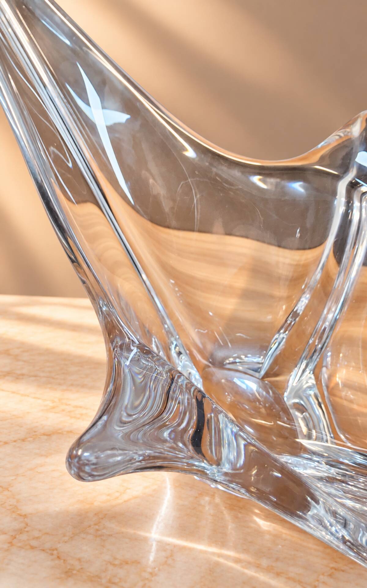 Monumental Daum French crystal bowl / centerpiece 79cm