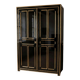 Armoire Parisienne "Signature" – Finition Regency Noir Satin & Or (L'É