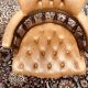 Ensemble de chaises de bureau Chesterfield English Captain Chairs marron