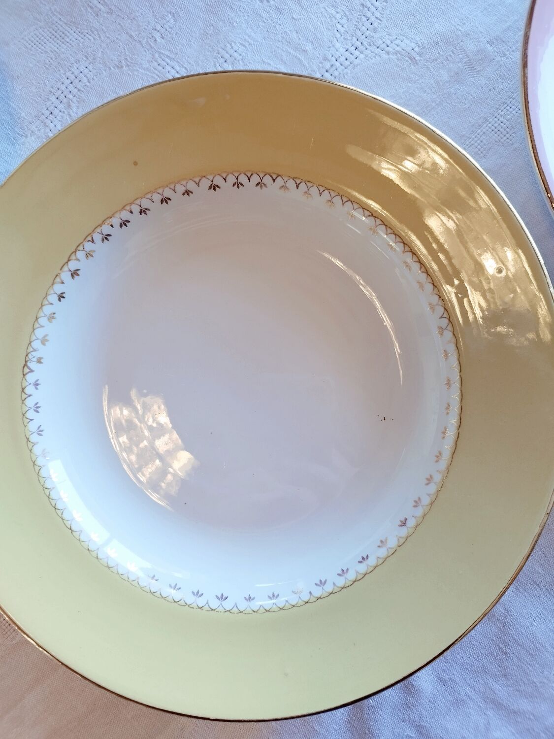 8 Hollow plates and soup tureen L'Amandinoise
