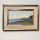 Perron charles, oil on cardboard seascape signed 20th century