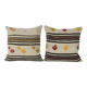 Set of 2 vintage kilim cushion covers 61x61 cm