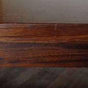 Brutalist rustic XXL farm table "Olavi" in stained elm NF furniture for 12 guests