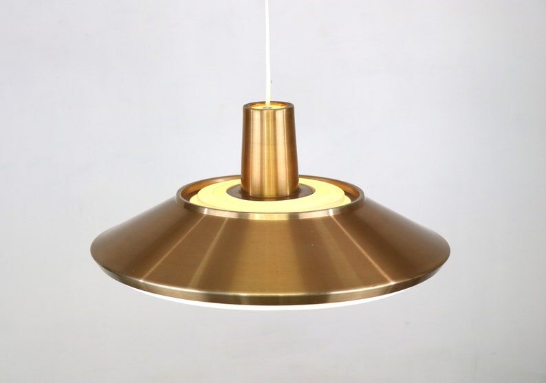 XL Danish copper pendant lamp 1970s