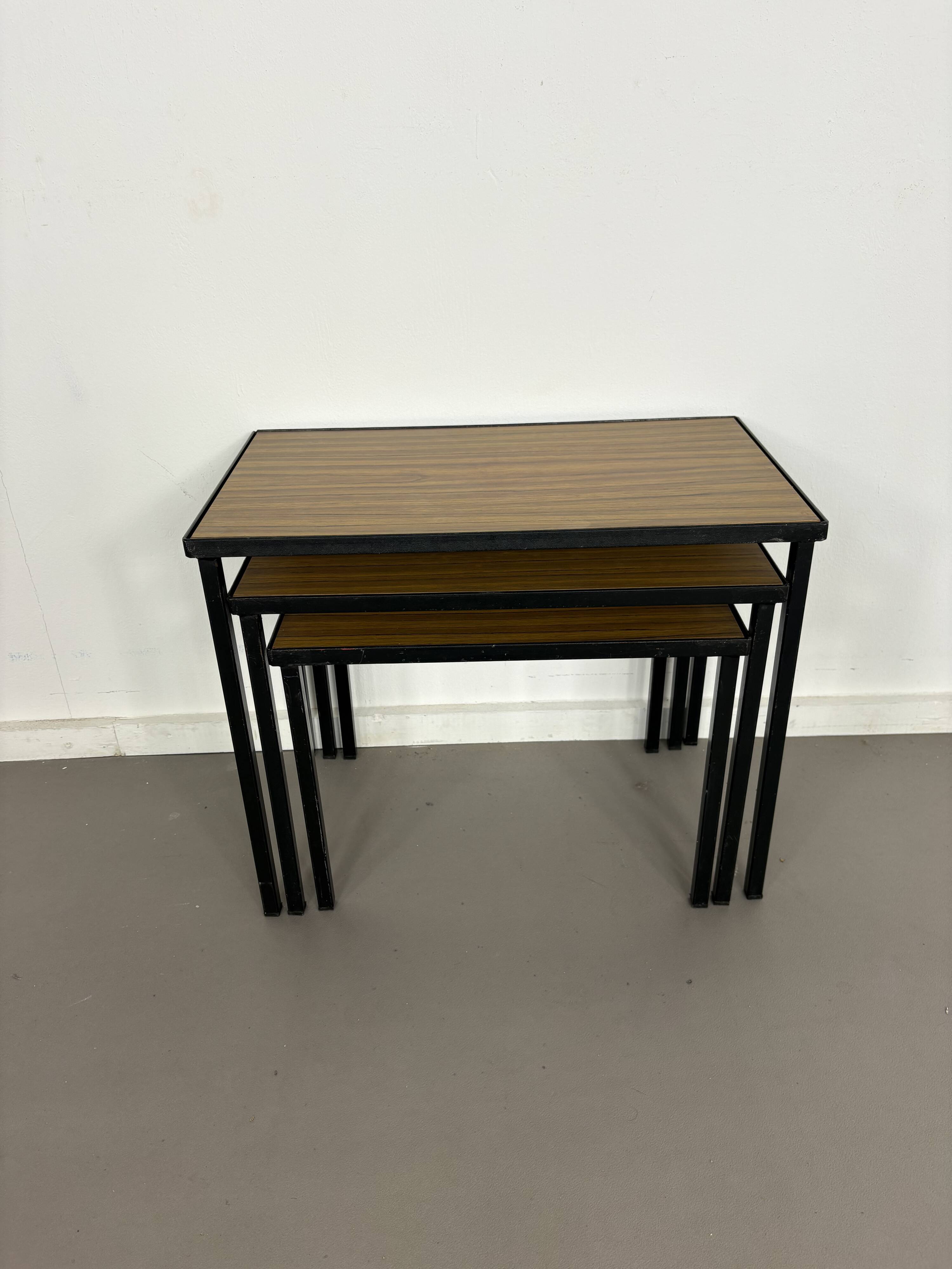 Vintage Artimeta Sidetables with reversibel top sixties