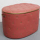 1950s linen chest in dark pink