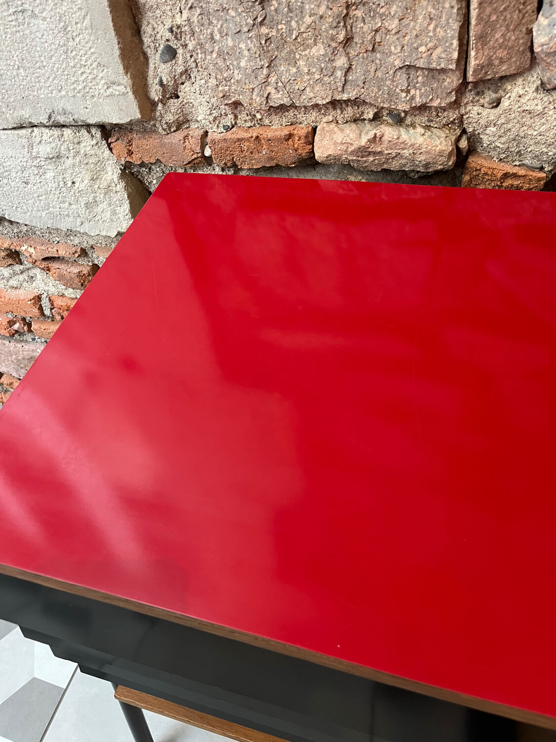 Vinyl storage furniture Manufrance from the 1960s