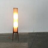 Mid-century tripod rocket floor lamp in teak, 1960s.